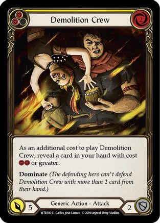 Demolition Crew (Yellow) (WTR180) - Welcome to Rathe Unlimited Edition Rainbow Foil