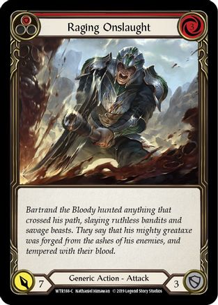Raging Onslaught (Red) (WTR188) - Welcome to Rathe 1st Edition