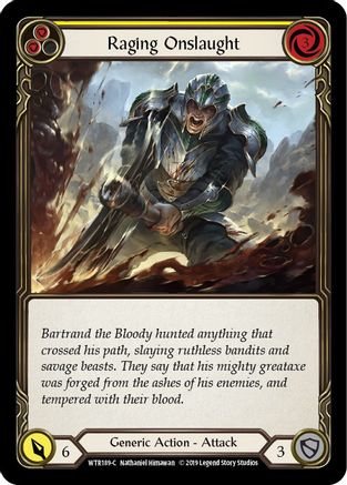 Raging Onslaught (Yellow) (WTR189) - Welcome to Rathe 1st Edition