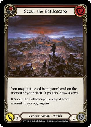 Scour the Battlescape (Red) (WTR194) - Welcome to Rathe Unlimited Edition Rainbow Foil