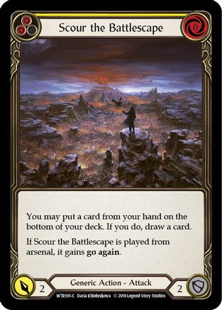 Scour the Battlescape (Yellow) (WTR195) - Welcome to Rathe Unlimited Edition Rainbow Foil