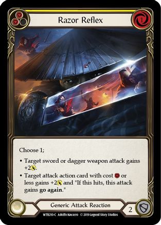 Razor Reflex (Yellow) (WTR210) - Welcome to Rathe 1st Edition Rainbow Foil