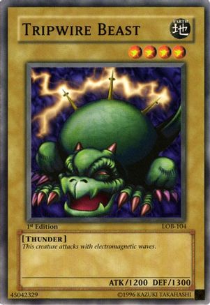 Tripwire Beast (Common) (LOB-104) - The Legend of Blue Eyes White Dragon 1st Edition