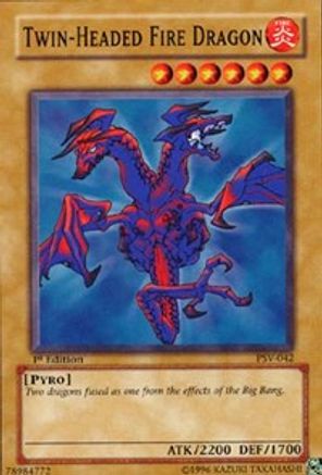 Twin-Headed Fire Dragon (Common) (PSV-042) - Pharaoh's Servant 1st Edition