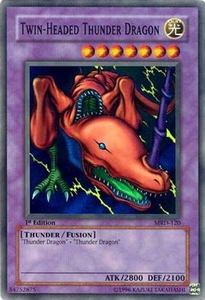 Twin-Headed Thunder Dragon (Super Rare) (MRD-120) - Metal Raiders 1st Edition