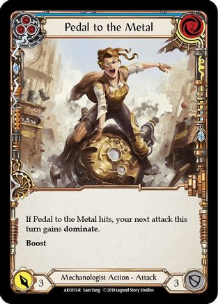 Pedal to the Metal (Blue) (ARC013) - Arcane Rising Unlimited Edition Rainbow Foil