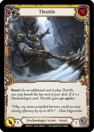 Throttle (Yellow) (ARC024) - Arcane Rising Unlimited Edition