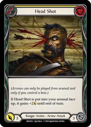 Head Shot (Yellow) (ARC058) - Arcane Rising 1st Edition