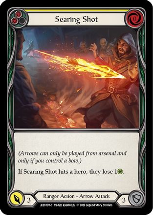 Searing Shot (Yellow) (ARC070) - Arcane Rising Unlimited Edition Rainbow Foil