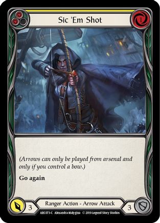 Sic 'Em Shot (Yellow) (ARC073) - Arcane Rising Unlimited Edition