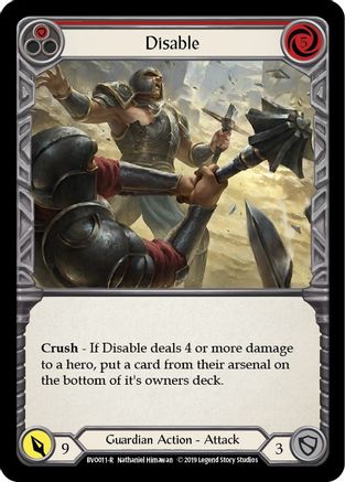 Disable (Red) (BVO011) - Hero Deck: Bravo 1st Edition