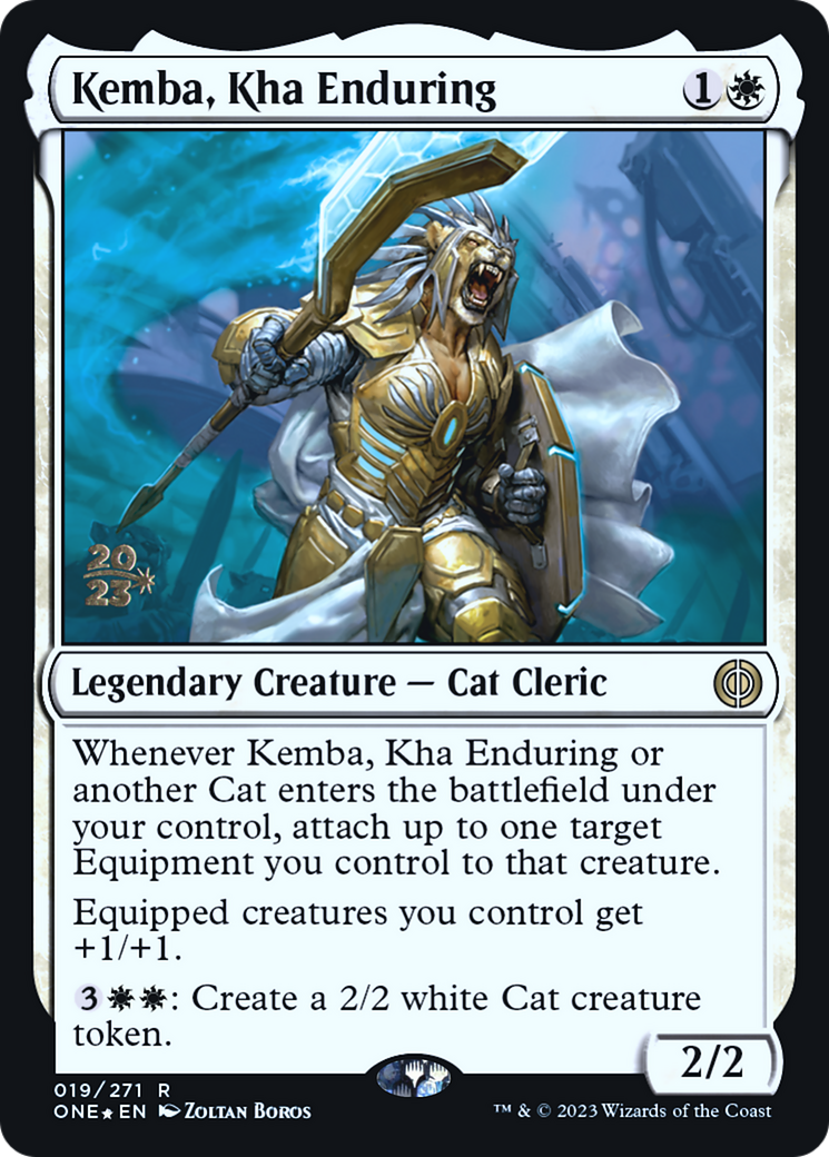 Kemba, Kha Enduring (PRE-019) [Phyrexia: All Will Be One Promos] Foil