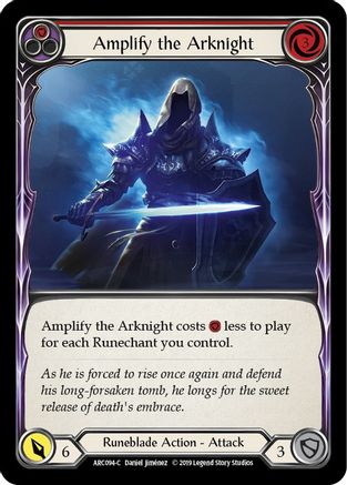 Amplify the Arknight (Red) (ARC094) - Arcane Rising Unlimited Edition Rainbow Foil