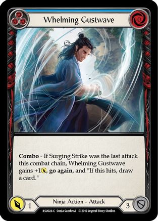 Whelming Gustwave (Blue) (KSU024) - Hero Deck: Katsu 1st Edition