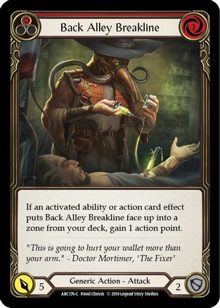 Back Alley Breakline (Red) (ARC176) - Arcane Rising Unlimited Edition Rainbow Foil