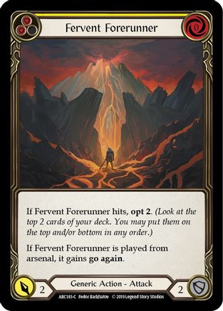 Fervent Forerunner (Yellow) (ARC183) - Arcane Rising 1st Edition Rainbow Foil