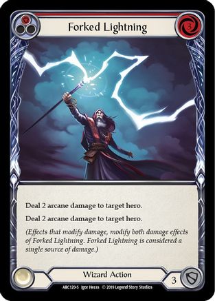 Forked Lightning (ARC120) - Arcane Rising Unlimited Edition Rainbow Foil