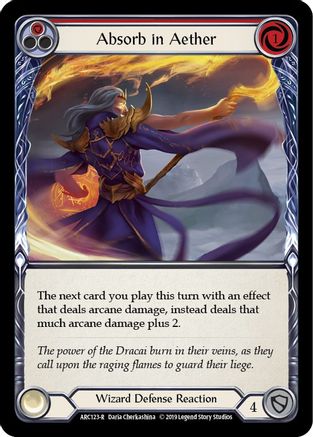 Absorb in Aether (Red) (ARC123) - Arcane Rising Unlimited Edition Rainbow Foil