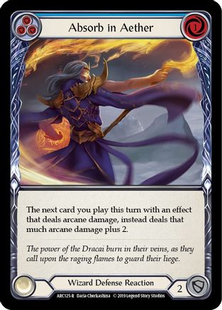 Absorb in Aether (Blue) (ARC125) - Arcane Rising 1st Edition Rainbow Foil
