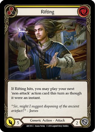 Rifting (Yellow) (ARC195) - Arcane Rising Unlimited Edition Rainbow Foil