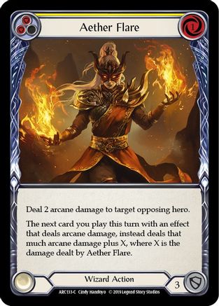 Aether Flare (Yellow) (ARC133) - Arcane Rising 1st Edition Rainbow Foil