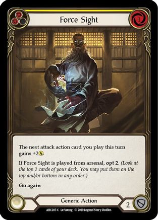 Force Sight (Yellow) (ARC207) - Arcane Rising 1st Edition