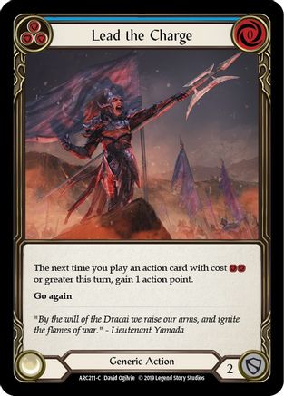 Lead the Charge (Blue) (ARC211) - Arcane Rising 1st Edition