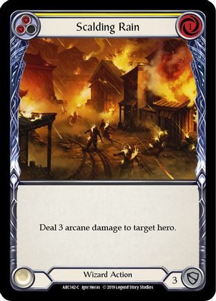Scalding Rain (Yellow) (ARC142) - Arcane Rising 1st Edition