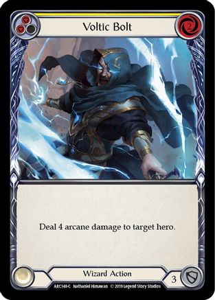 Voltic Bolt (Yellow) (ARC148) - Arcane Rising 1st Edition Rainbow Foil