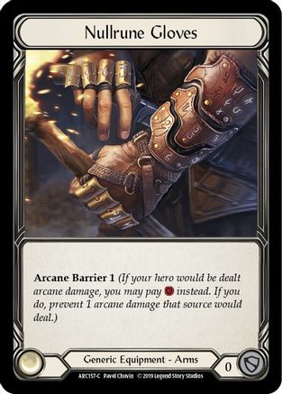 Nullrune Gloves (ARC157) - Arcane Rising Unlimited Edition Rainbow Foil