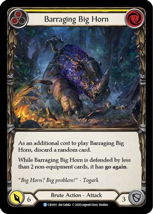 Barraging Big Horn (Yellow) (CRU011) - Crucible of War Unlimited Edition