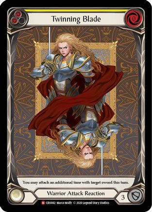 Twinning Blade (Extended Art) (CRU082) - Crucible of War 1st Edition Rainbow Foil