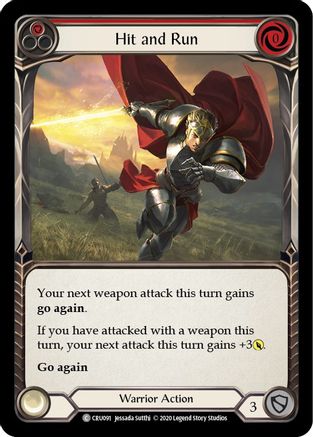 Hit and Run (Red) (CRU091) - Crucible of War Unlimited Edition Rainbow Foil