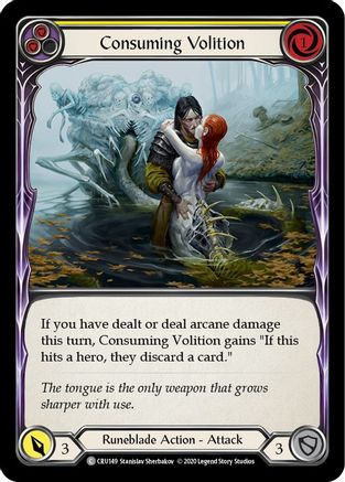 Consuming Volition (Yellow) (CRU149) - Crucible of War 1st Edition