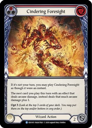 Cindering Foresight (Red) (CRU165) - Crucible of War Unlimited Edition