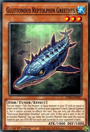 Gluttonous Reptolphin Greethys (PHRA-EN027) - Phantom Rage 1st Edition