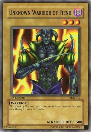 Unknown Warrior of Fiend (Common) (SDK-017) - Starter Deck: Kaiba Unlimited