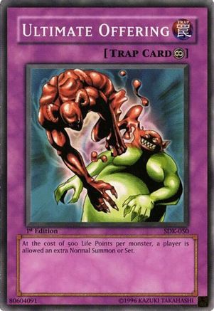 Ultimate Offering (Common) (SDK-050) - Starter Deck: Kaiba 1st Edition