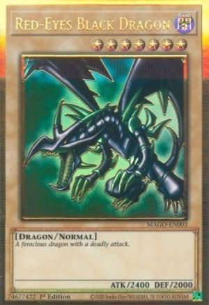 Red-Eyes Black Dragon (Premium Gold Rare) (MAGO-EN003) - Maximum Gold 1st Edition