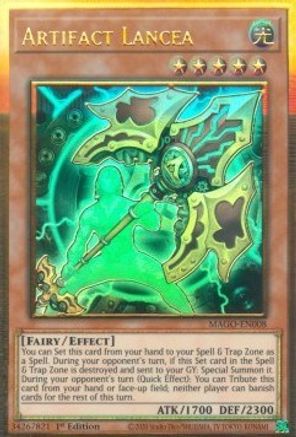 Artifact Lancea (Premium Gold Rare) (MAGO-EN008) - Maximum Gold 1st Edition
