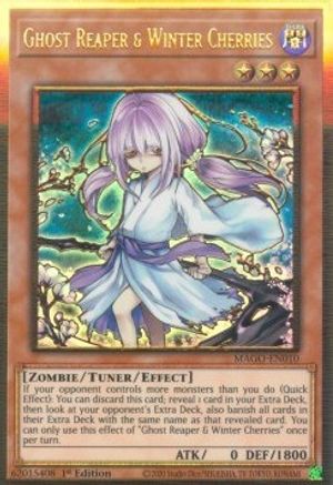 Ghost Reaper & Winter Cherries (Alternate Art) (Premium Gold Rare) (MAGO-EN010) - Maximum Gold 1st Edition