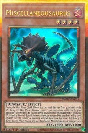 Miscellaneousaurus (Premium Gold Rare) (MAGO-EN015) - Maximum Gold 1st Edition