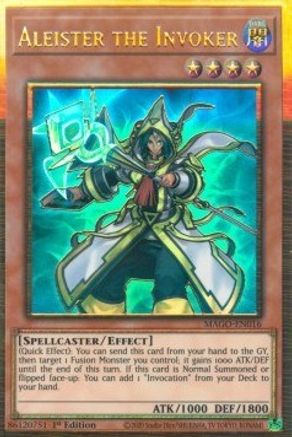 Aleister the Invoker (Alternate Art) (Premium Gold Rare) (MAGO-EN016) - Maximum Gold 1st Edition