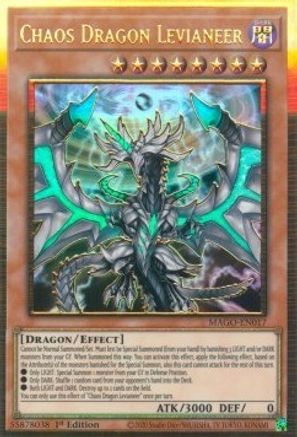 Chaos Dragon Levianeer (Premium Gold Rare) (MAGO-EN017) - Maximum Gold 1st Edition