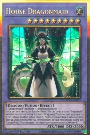 House Dragonmaid (Premium Gold Rare) (MAGO-EN027) - Maximum Gold 1st Edition