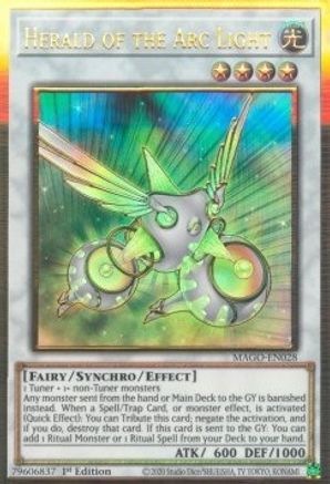 Herald of the Arc Light (Premium Gold Rare) (MAGO-EN028) - Maximum Gold 1st Edition