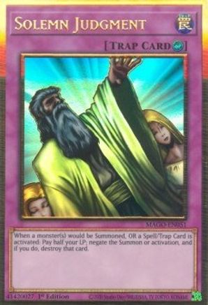 Solemn Judgment (Premium Gold Rare) (MAGO-EN051) - Maximum Gold 1st Edition