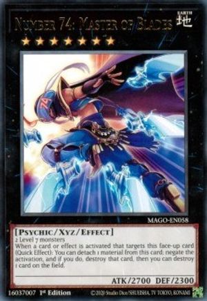 Number 74: Master of Blades (Rare) (MAGO-EN058) - Maximum Gold 1st Edition