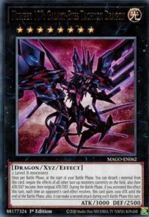Number 107: Galaxy-Eyes Tachyon Dragon (Rare) (MAGO-EN062) - Maximum Gold 1st Edition