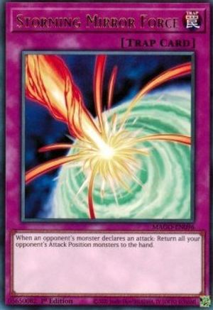 Storming Mirror Force (Rare) (MAGO-EN096) - Maximum Gold 1st Edition